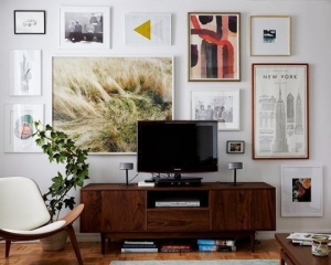 Tv and a gallery wall