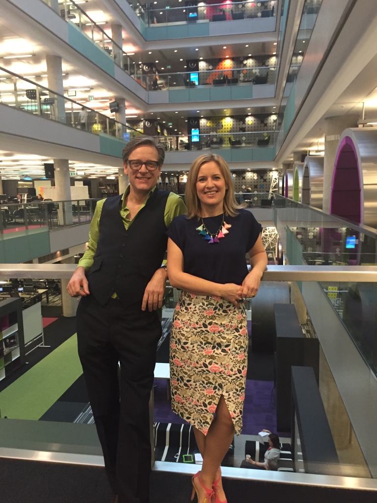 Sophie robinson and Daniel Hopwwod from The Great Interior Design Challenge at BBc Breakfast