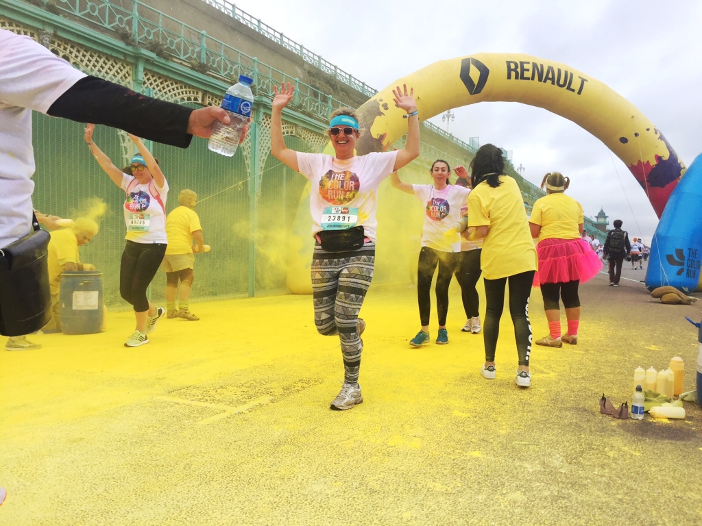 Sophie Robinson taking part in the Brighton Color Run