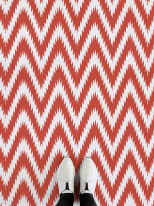 tribal chevron ikat style flooring red feet 680x492@2x