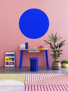 YesColours Electric Blue Calming Peach