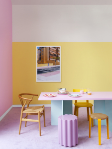 YesColours Friendly Pink And Fresh Yellow Fresh Aqua And Friendly Pink Emulsion