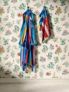 SOPHIE ROBINSON PICNIC STRIPE robe towel shot
