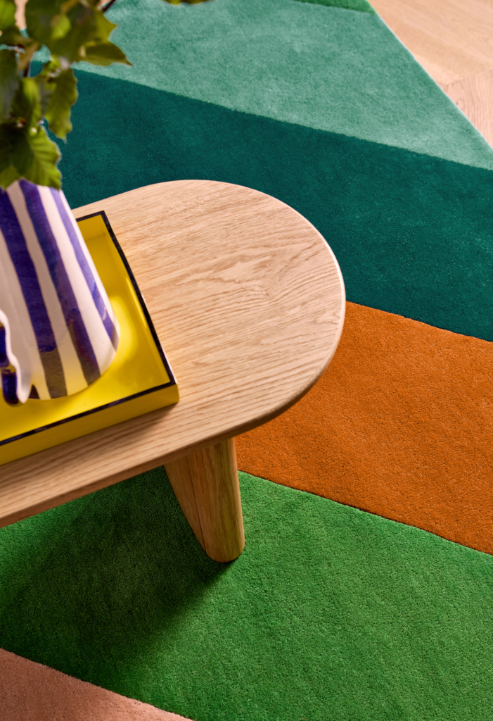 Sherbert Stripe Emerald Rug Sophie Robinson X Harlequin